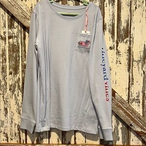 Vineyard Vines Kids Light Blue Long Sleeve Tee